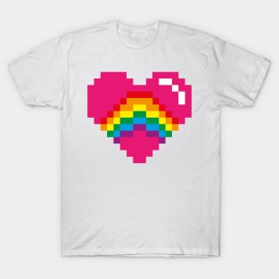 PIXEL HEART RAINBOW T-Shirt